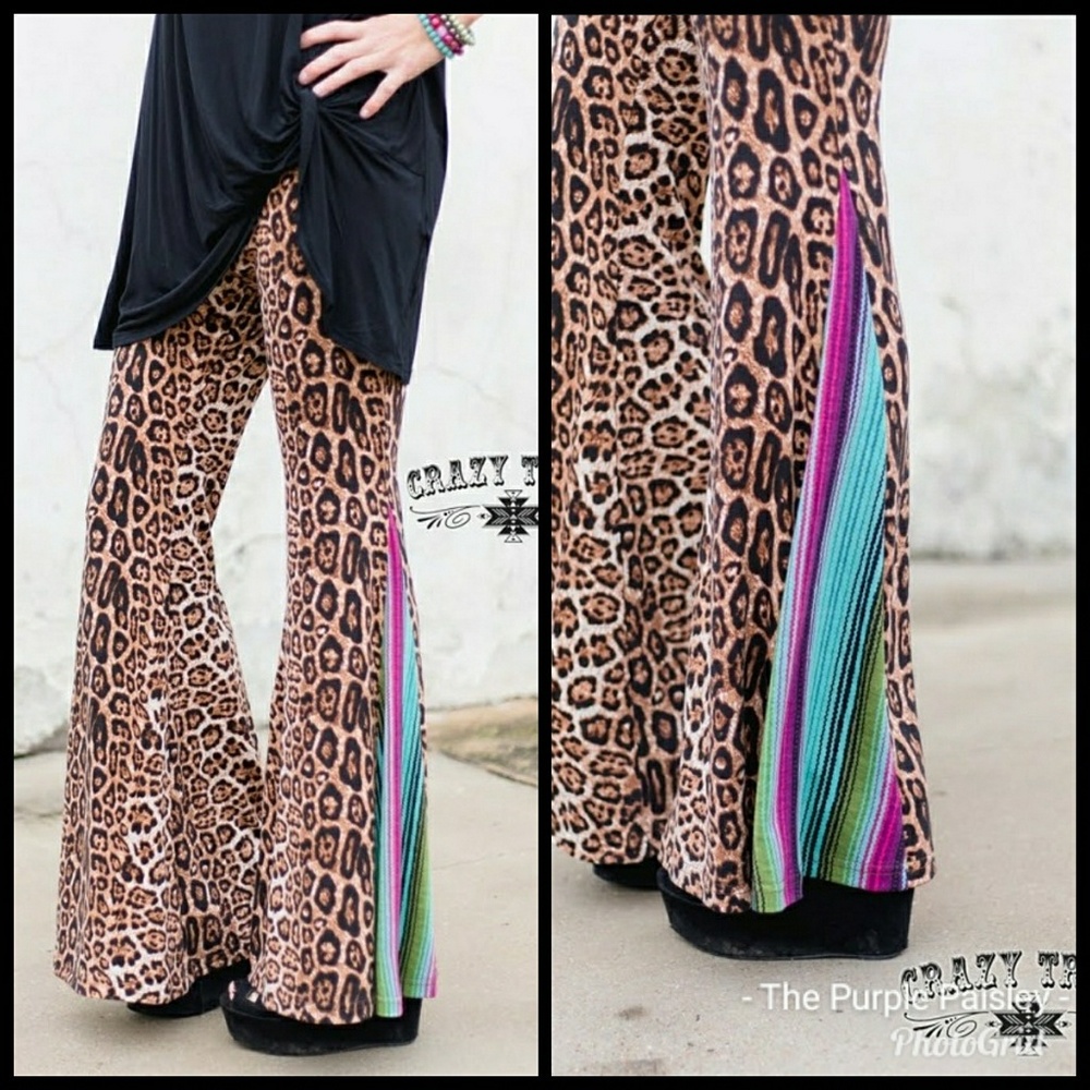 Cheetah Leopard flair serape pants